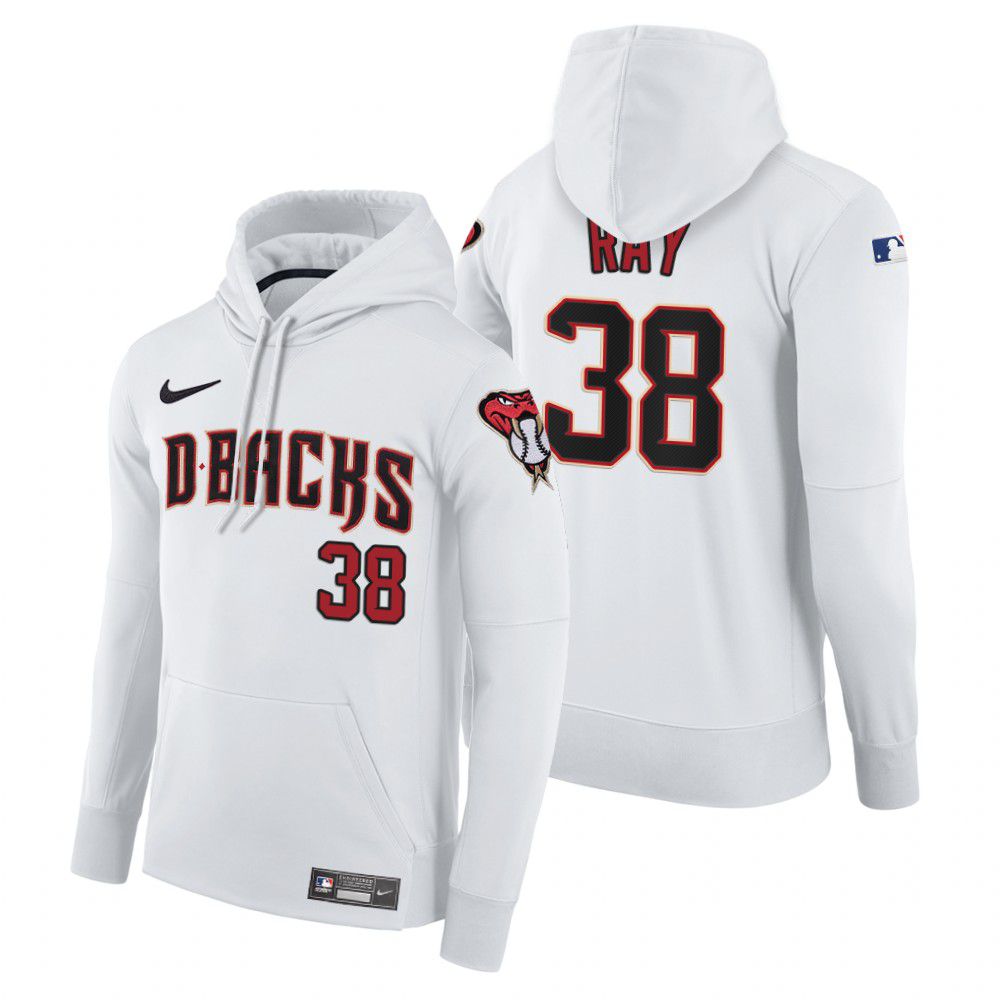 Men Arizona Diamondback #38 Ray white home hoodie 2021 MLB Nike Jerseys